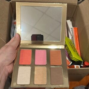 Pink and Gold Blush Palette with Mirror